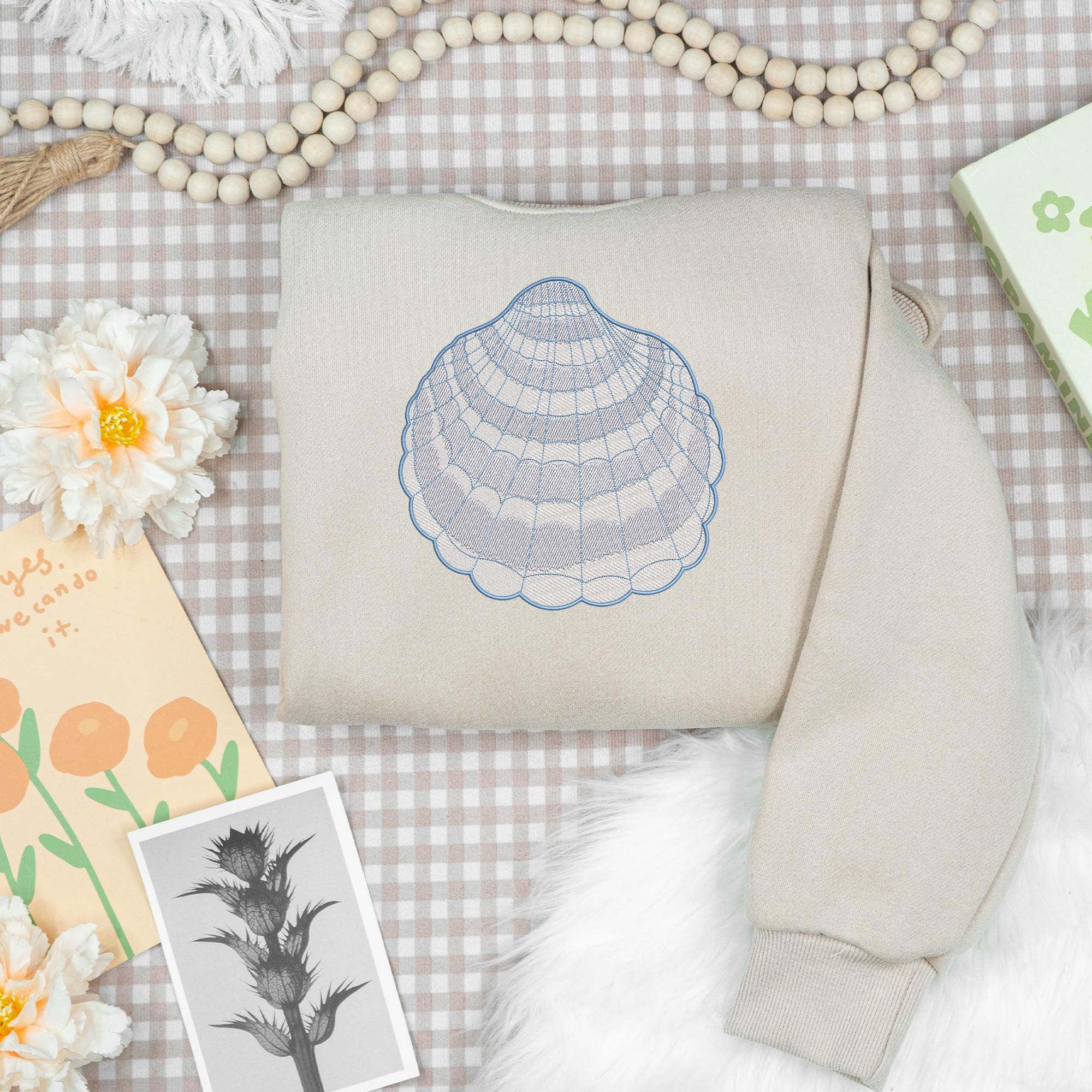 Clams Sea Culture Summer Nautical Ocean Embroidery Design