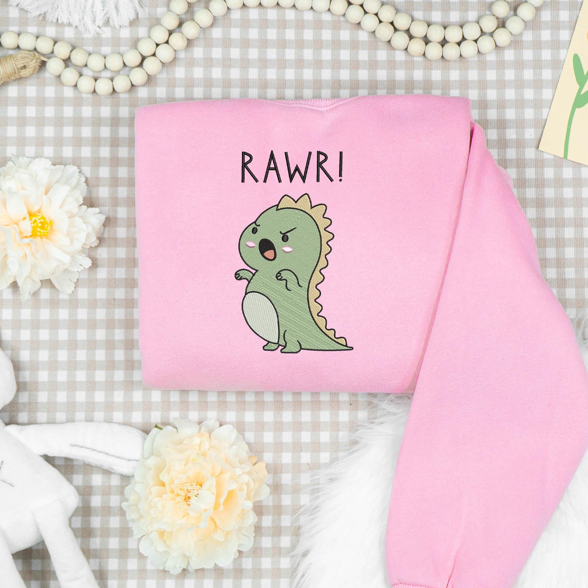 Dinosaur Embroidery Design T-rex Mini Kids