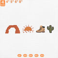 Arches Utah Embroidery Design National Park Digital File