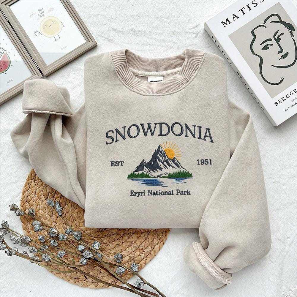 Snowdonia Eryri Embroidery Design National Park Digital File
