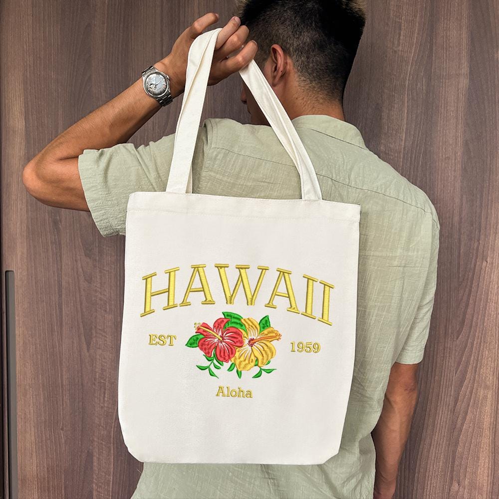 Hawaii Aloha Embroidery Design Flower Digital File