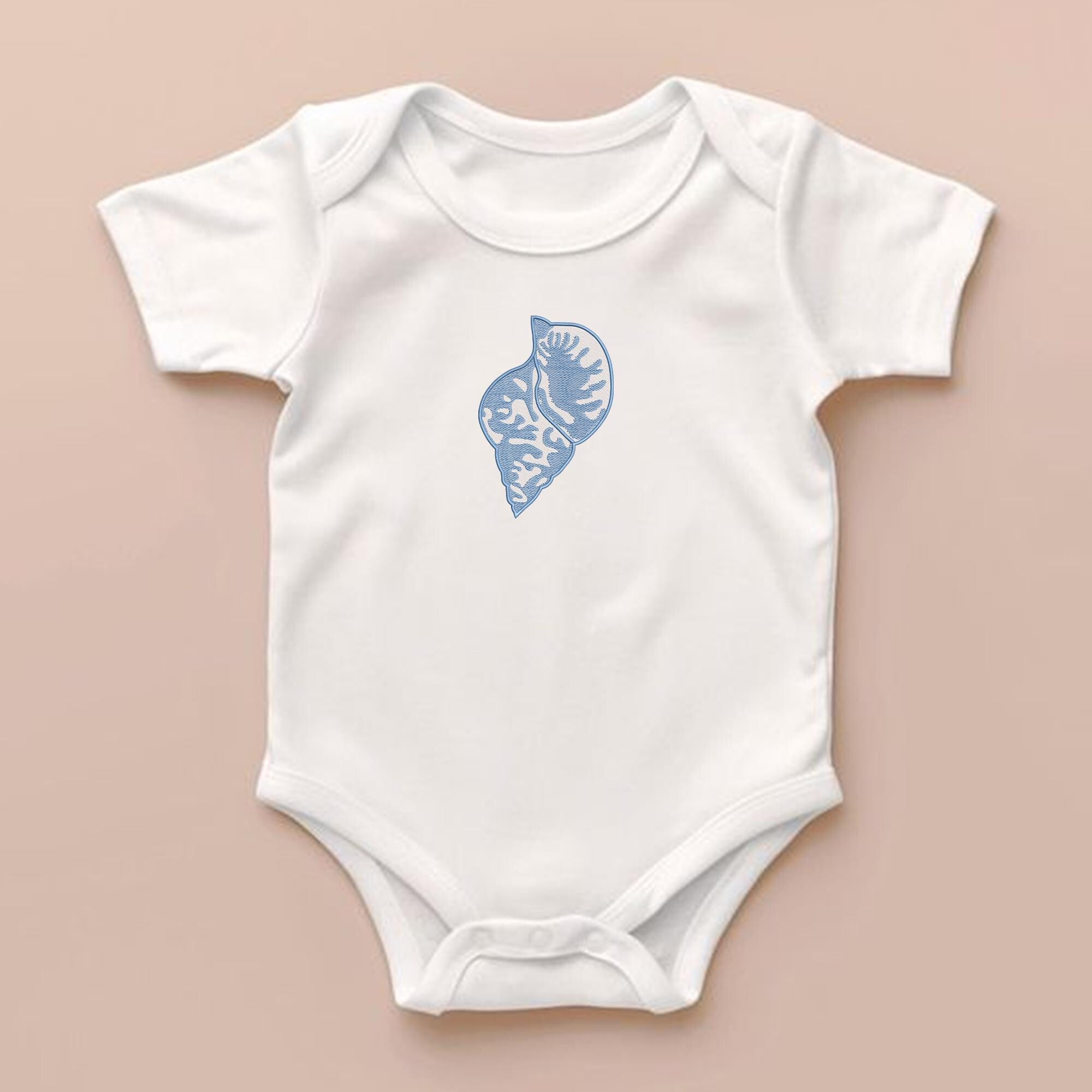 Sea Snail Embroidery Design Ocean Nautical Summer
