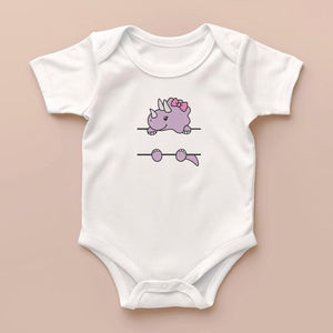 Horned Dinosaur Embroidery Design Name Frame Safari Animal