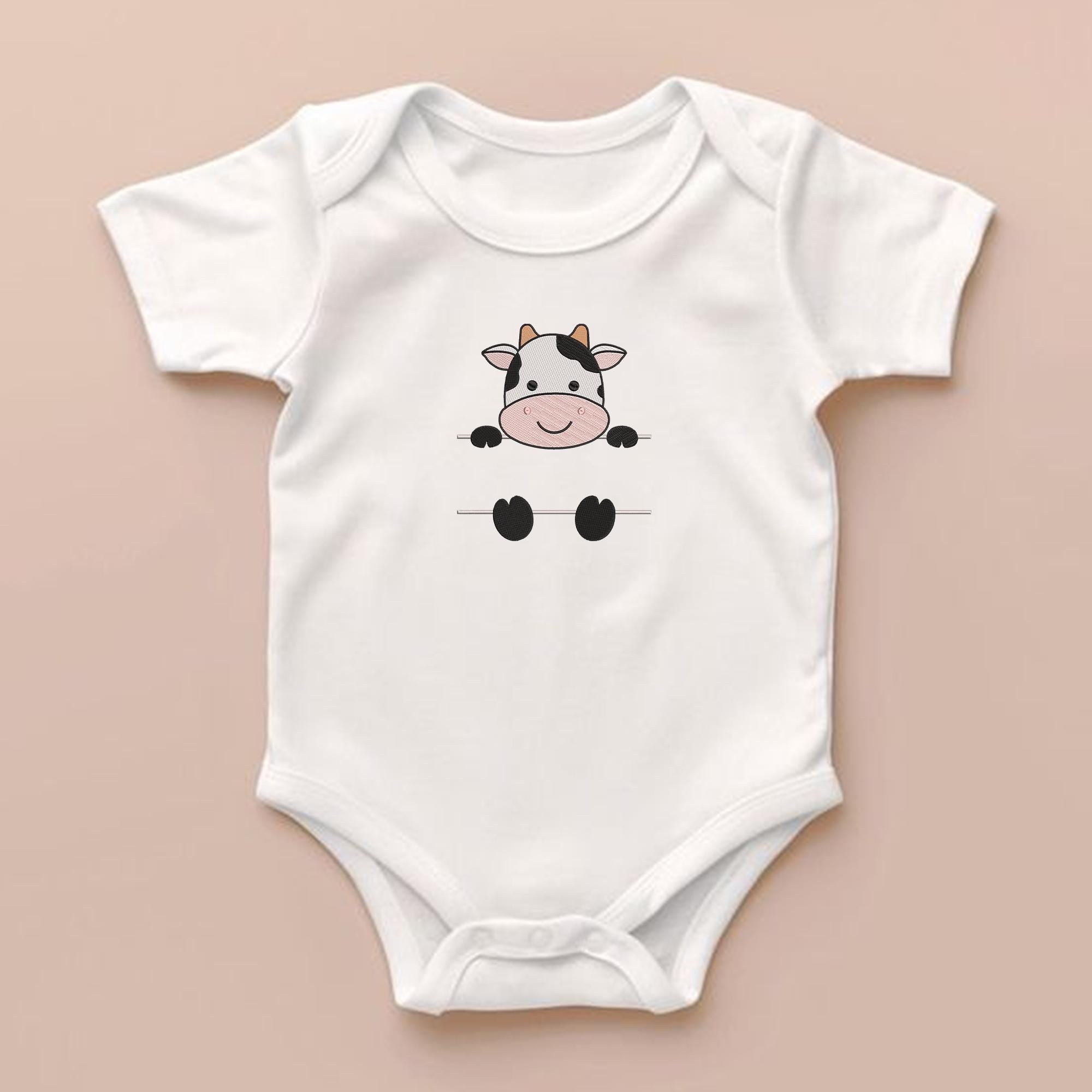 Cow Embroidery Design Name Frame Safari Animal