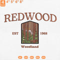 Redwood Woodland Embroidery Design National Park Machine File