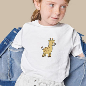 Giraffe Embroidery Design Safari Animal Zoo Kid