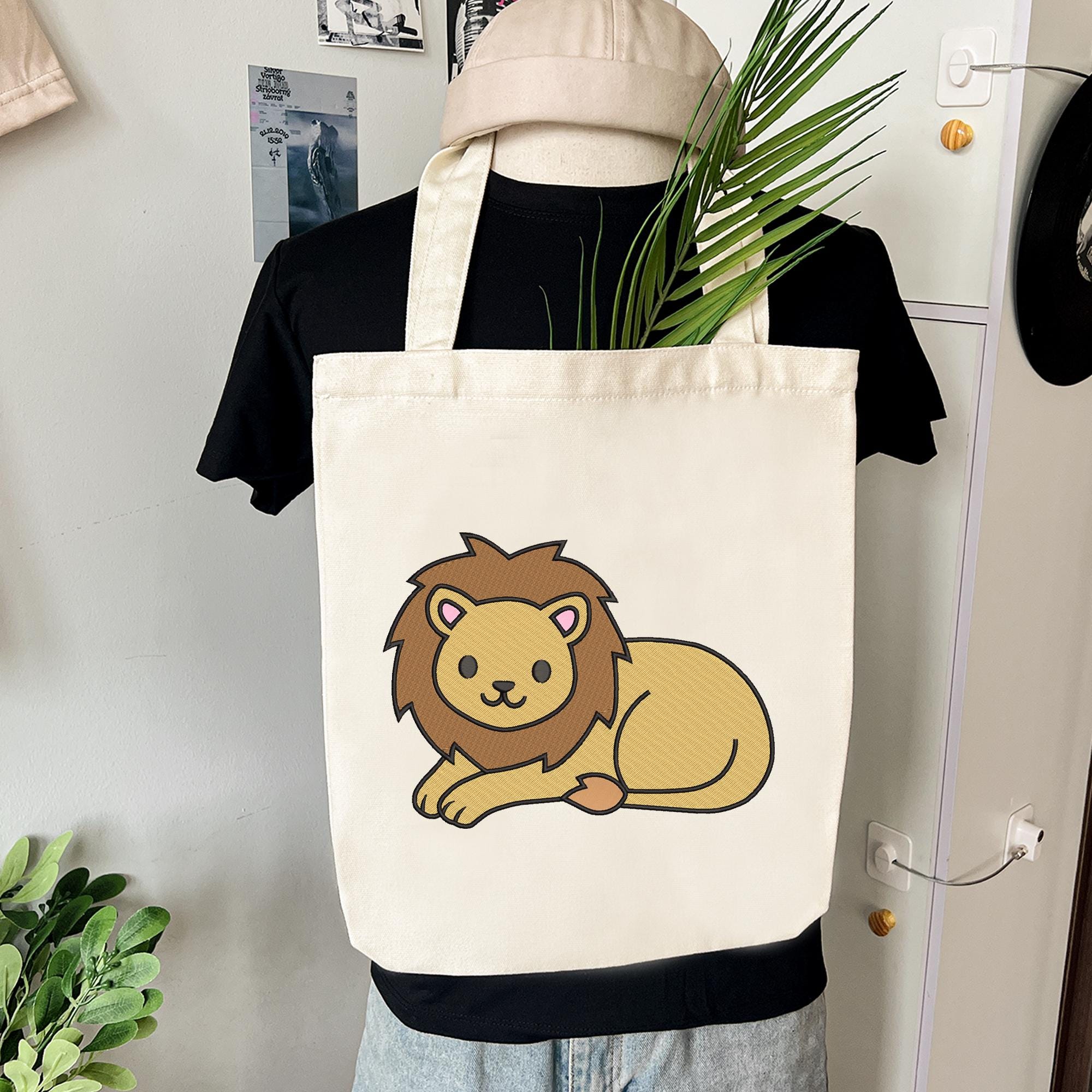 Cute Lion Embroidery File, Safari Animal Embroidery Design, Zoo Animal Machine Embroidery, Forest Animal, Kid Embroidery, PES DST VP3