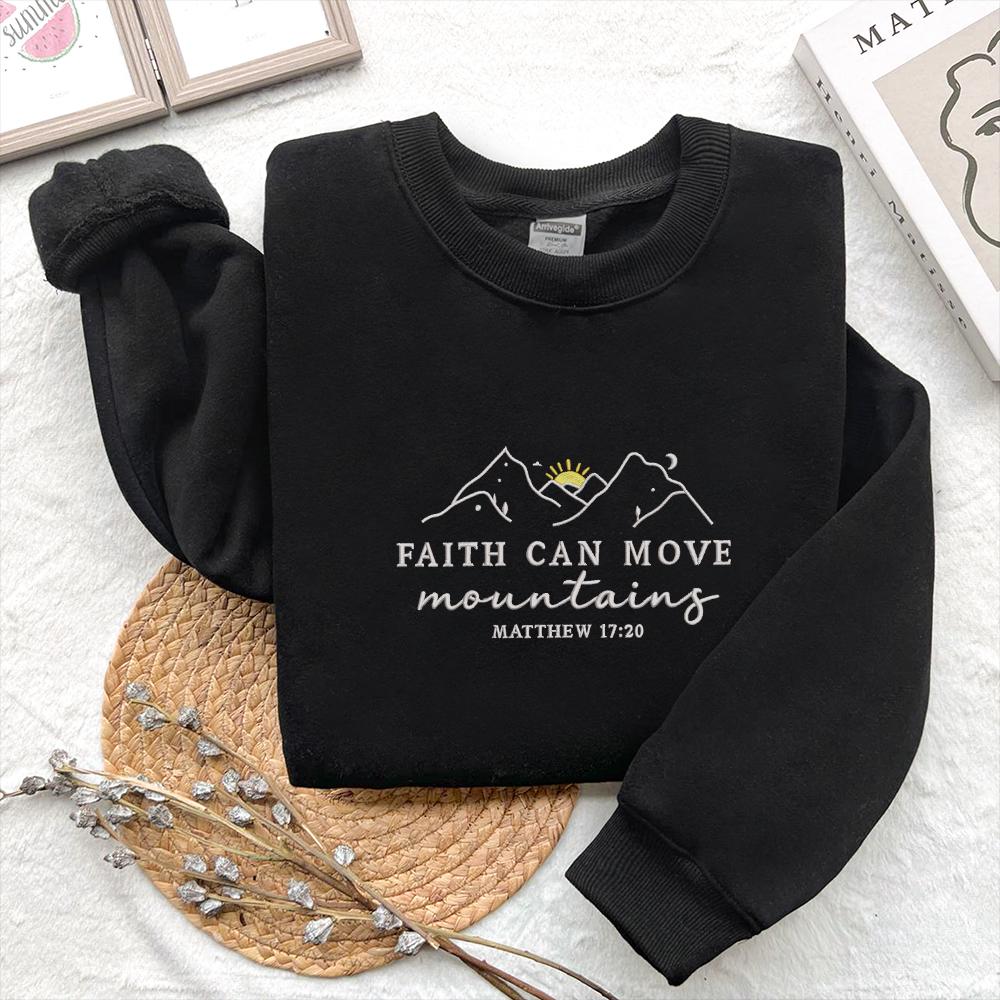 Faith Moves Mountains Embroidery Pattern PES DST JEF VP3 - ThredViora
