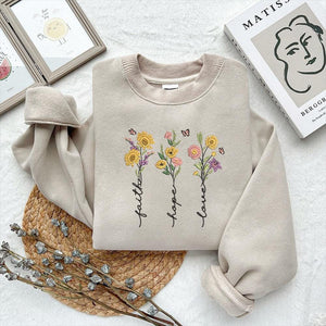 Faith Hope Love Embroidery Pattern - PES DST JEF Files - ThredViora