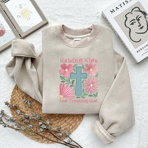 Christian Family Floral Cross Embroidery Pattern PES DST - ThredViora