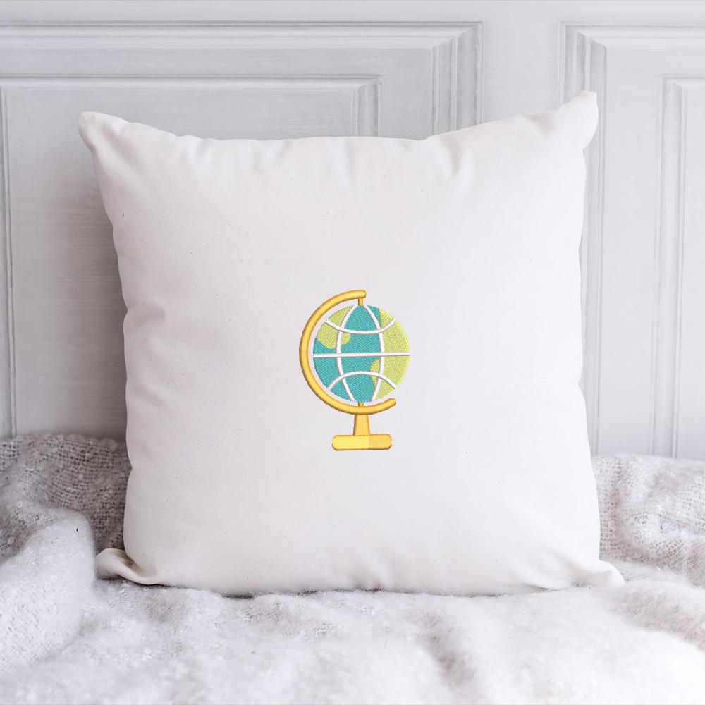 World Globe Embroidery Design Pattern PES DST JEF