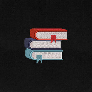 Colorful Books Embroidery Design Pattern