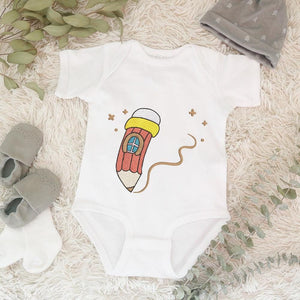 Pencil House Embroidery Pattern Download