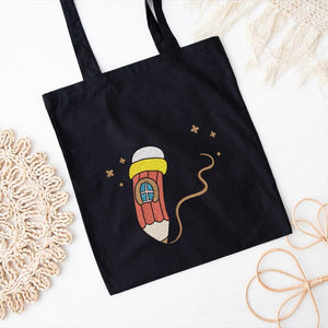 Pencil House Embroidery Pattern Download