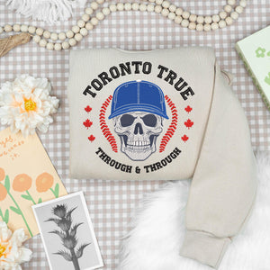 Toronto Baseball Embroidery Design Skull Sports Machine