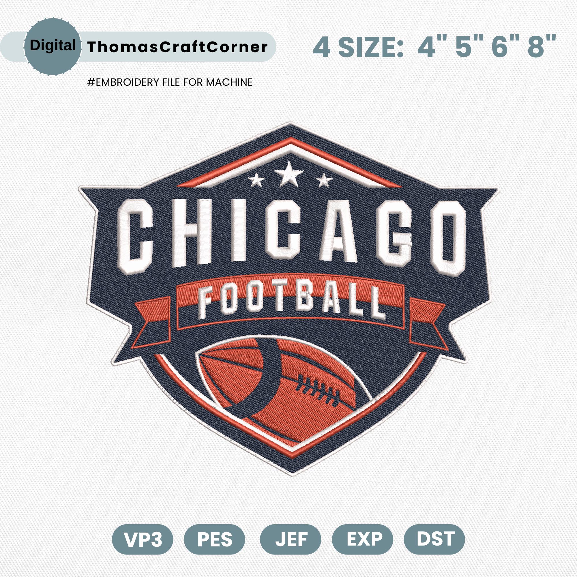 Chicago Football Embroidery Design Machine File Download