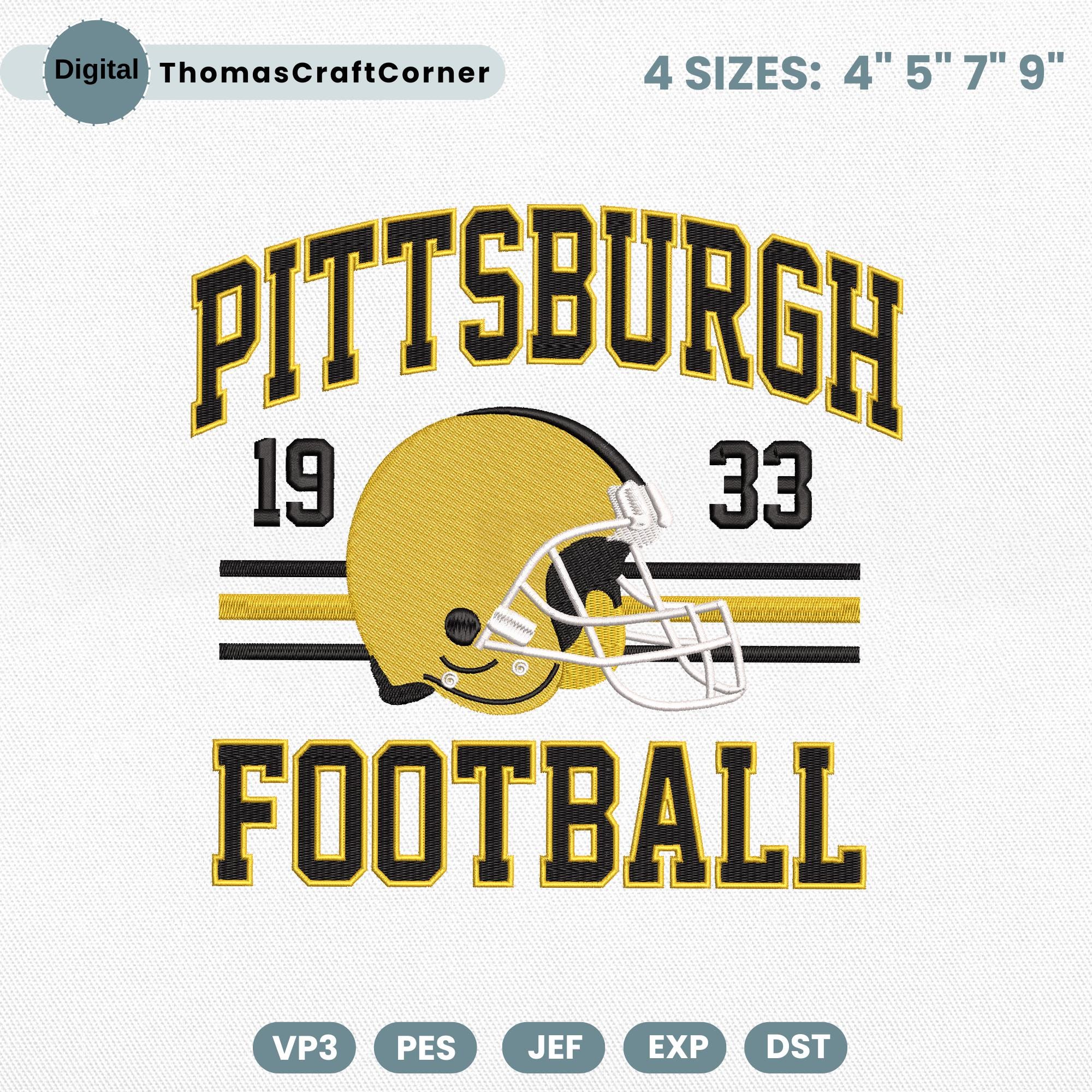 Pittsburgh Football Embroidery Design Helmet Sports Logo