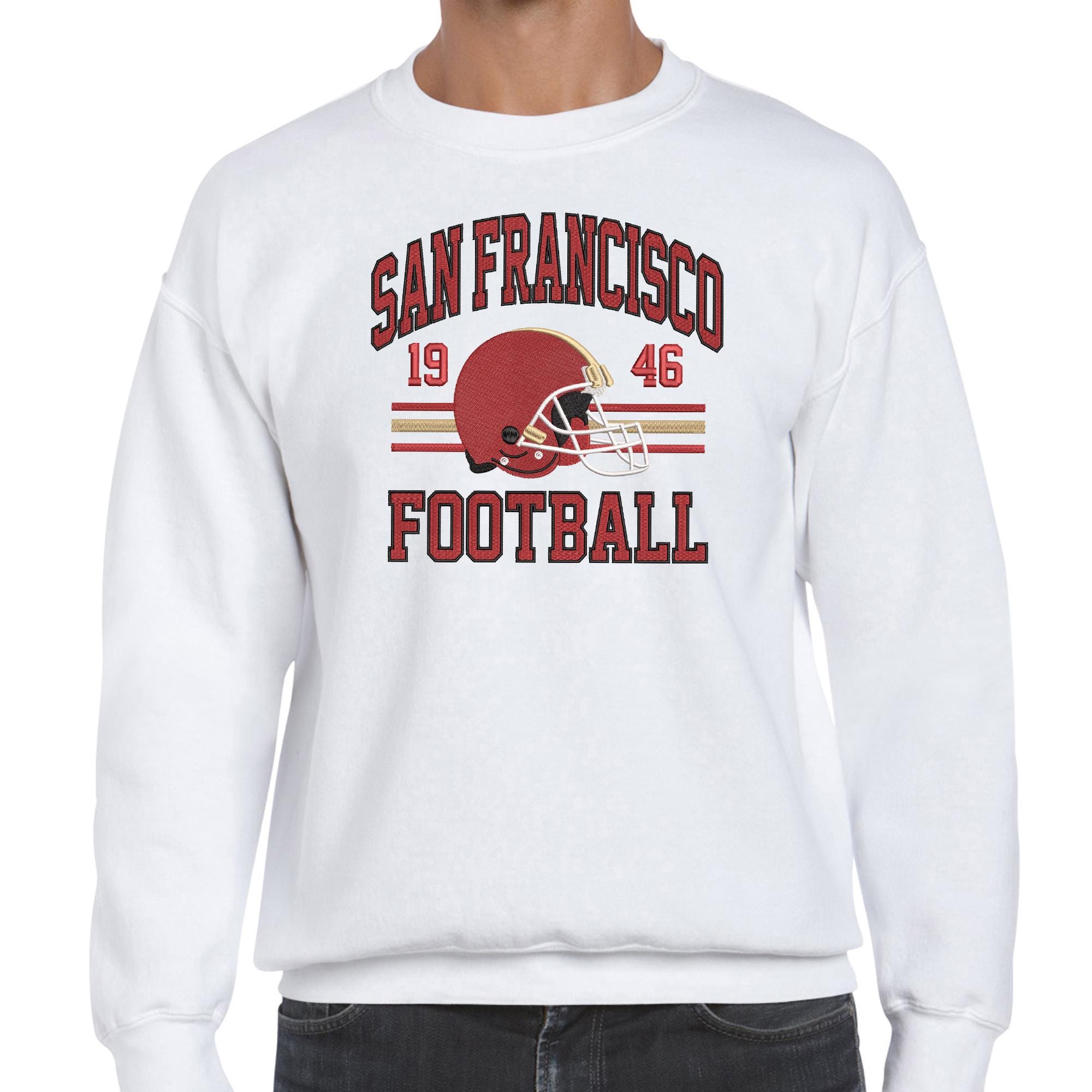 San Francisco Football Embroidery Design Helmet Sports Logo