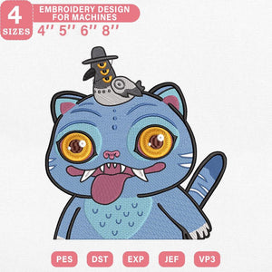 Tiger Bird Demon Hunter Embroidery Design Pattern