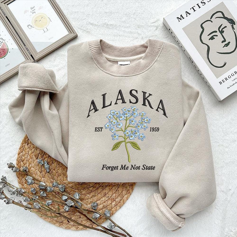 Alaska Flower Forget Me Not Embroidery Design