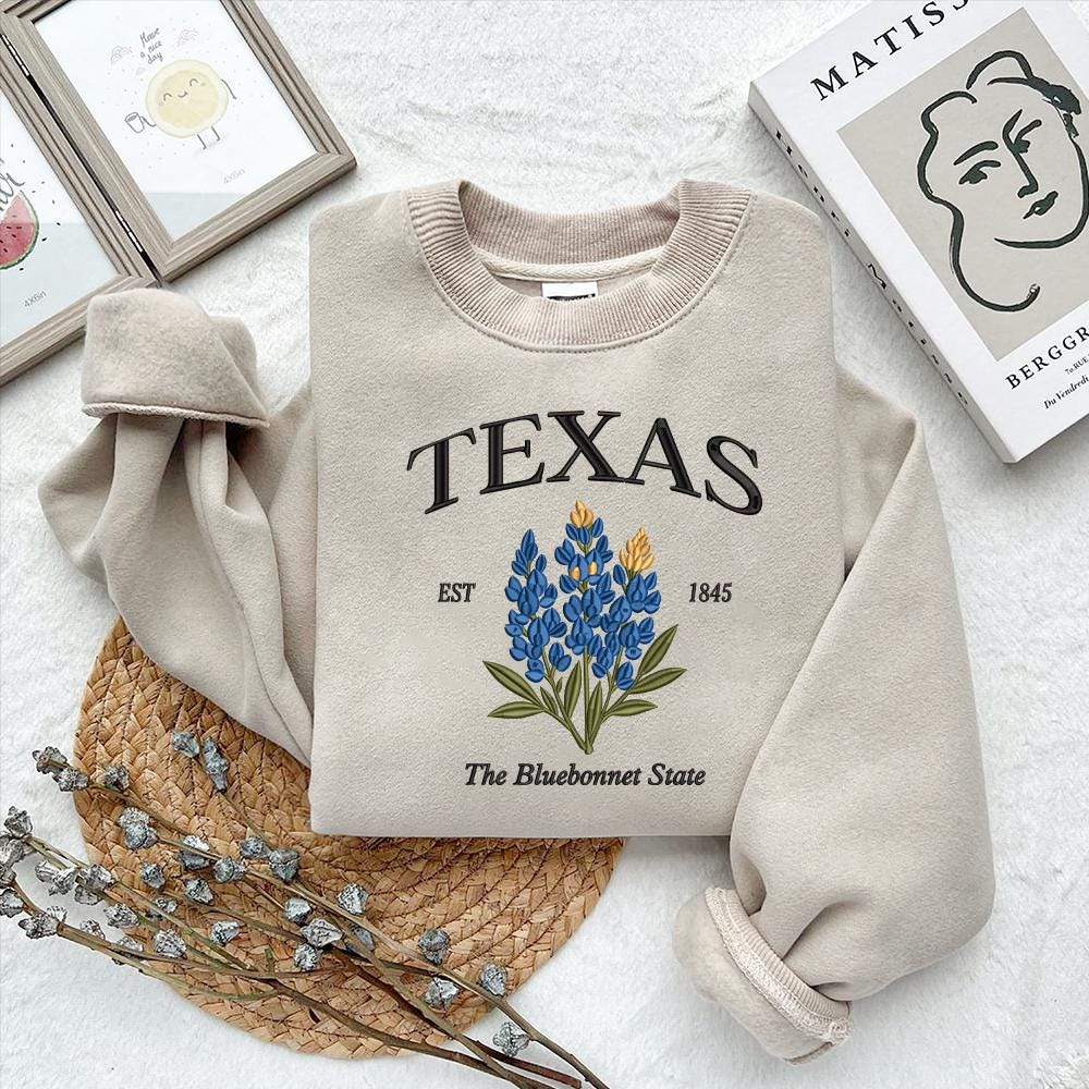 Texas Bluebonnet Embroidery Design Machine File