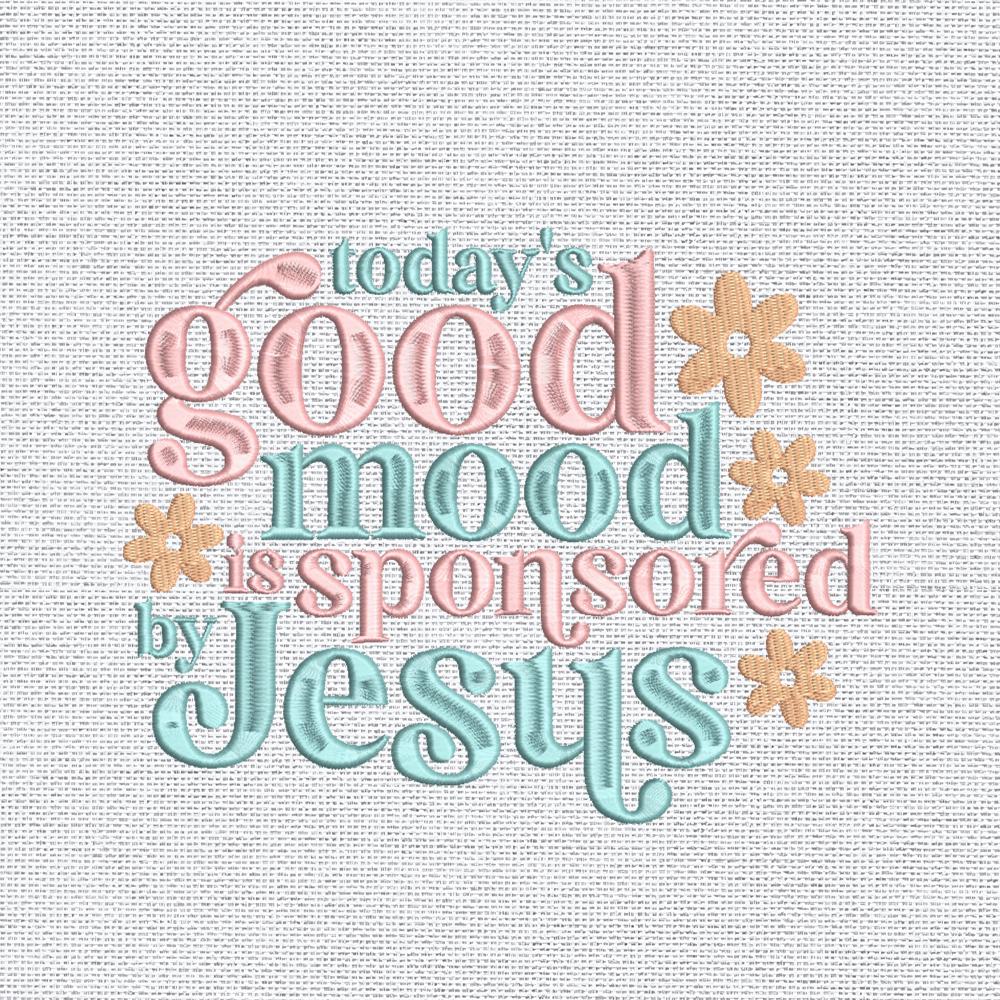 Christian Embroidery Design - Jesus Mood PES DST JEF VP3 - ThredViora