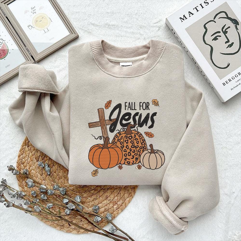 Christian Cross Pumpkin Embroidery Design PES DST JEF EXP - ThredViora