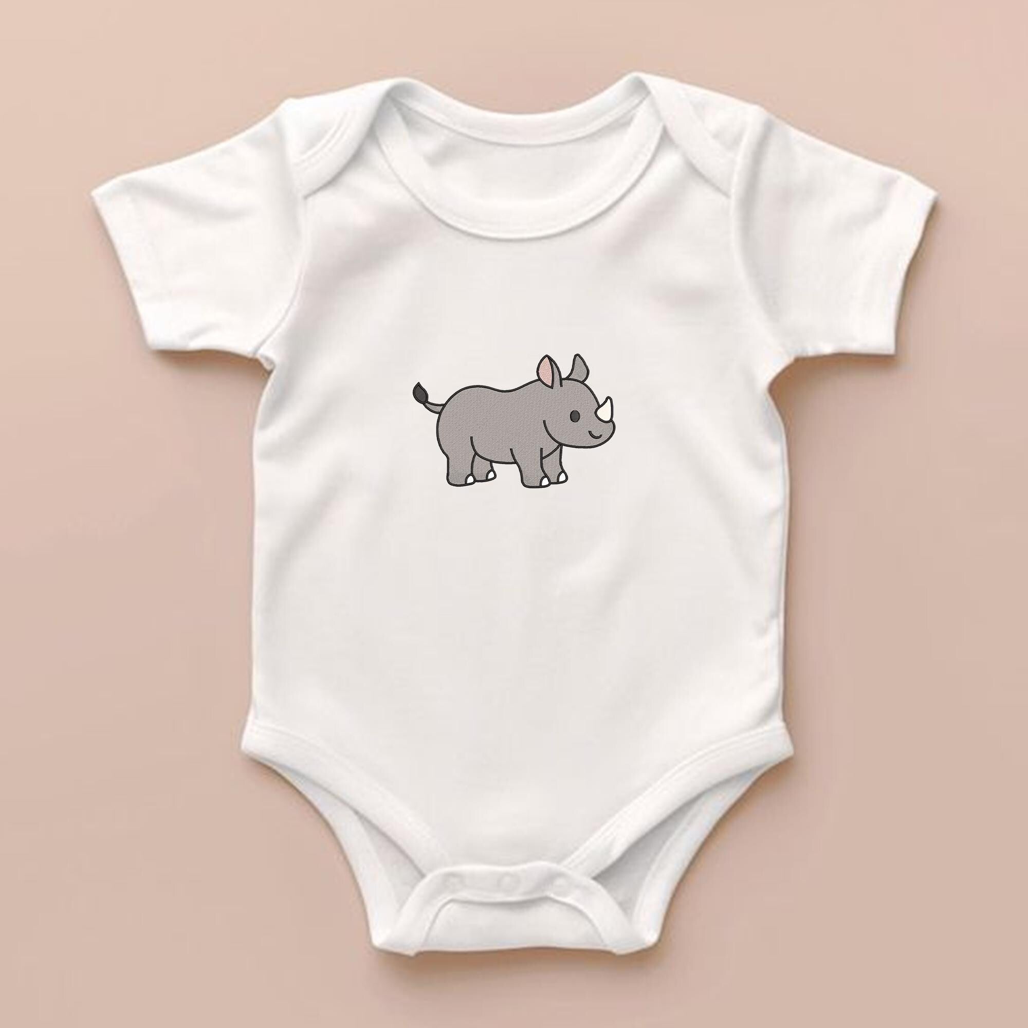 Rhino Embroidery Design Safari Animal Zoo Machine