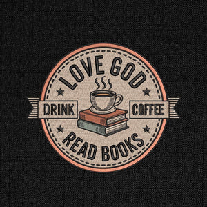 Love God Books Embroidery Pattern - PES, DST, JEF Files - ThredViora