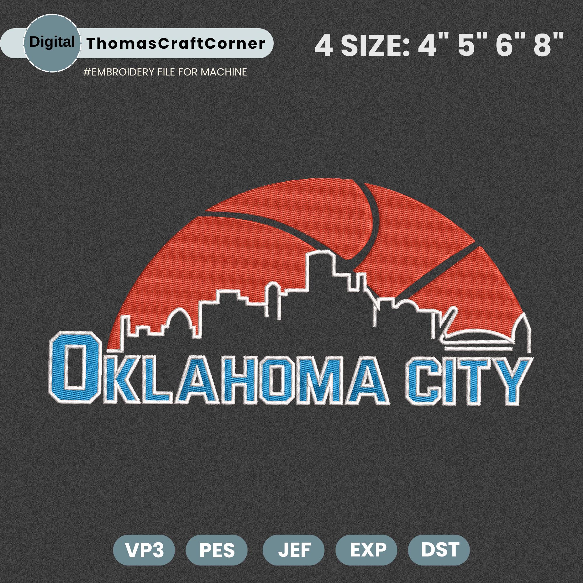 Oklahoma Basketball Embroidery Design Team Machine File