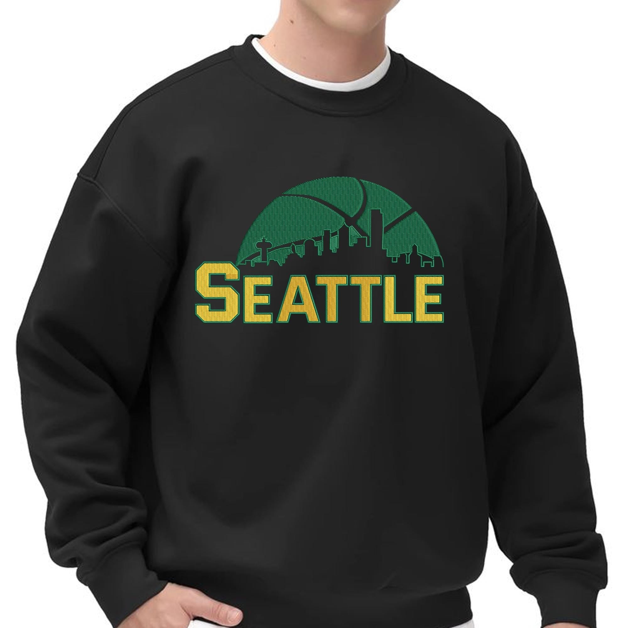 Seattle Basketball Embroidery Design Team Machine File