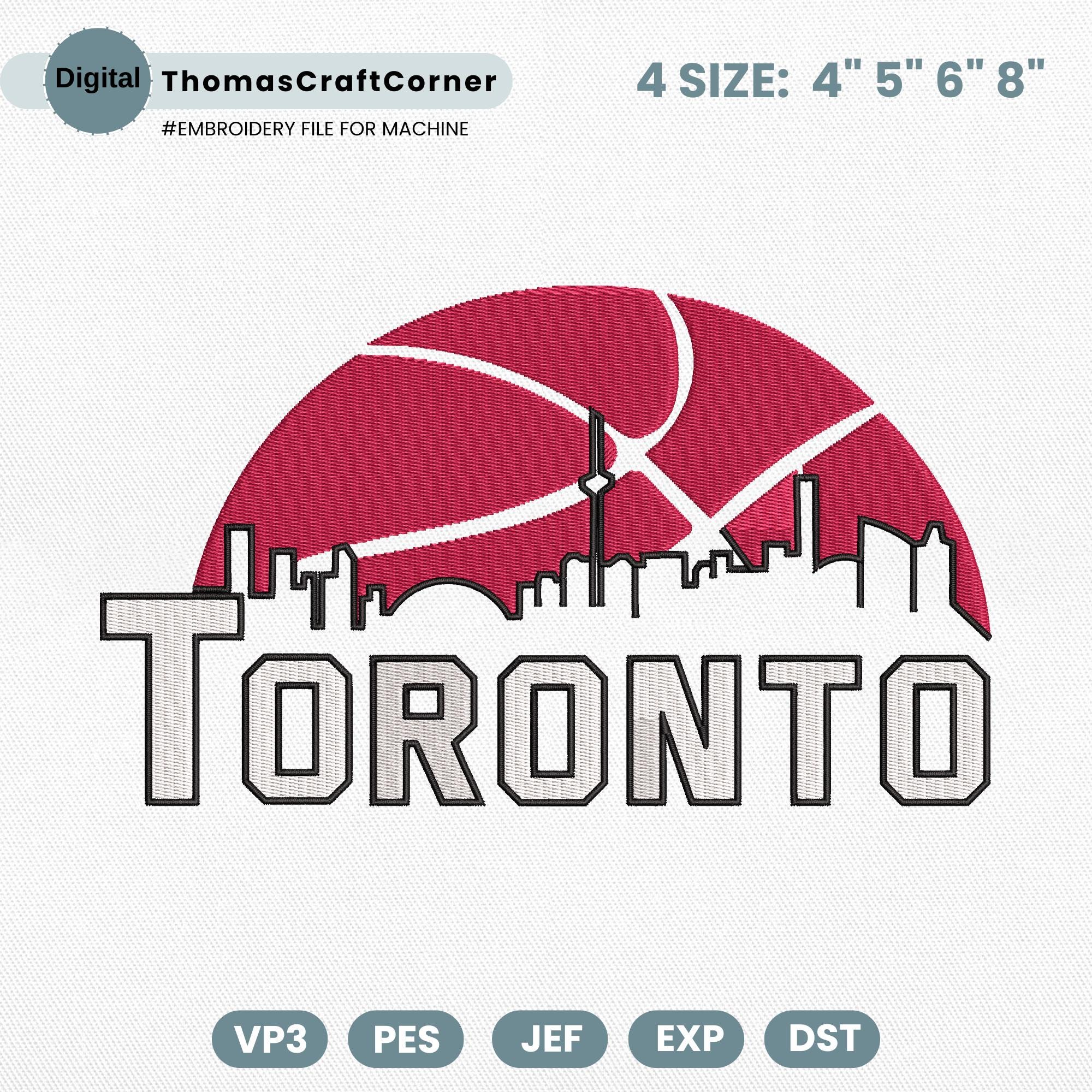 Toronto Basketball Embroidery Design Team Machine File Download