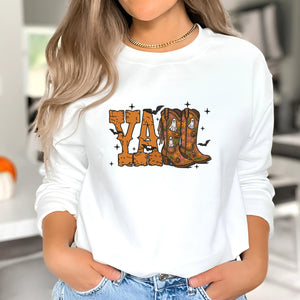 Halloween Embroidery Design Western Cowgirl Spooky Machine