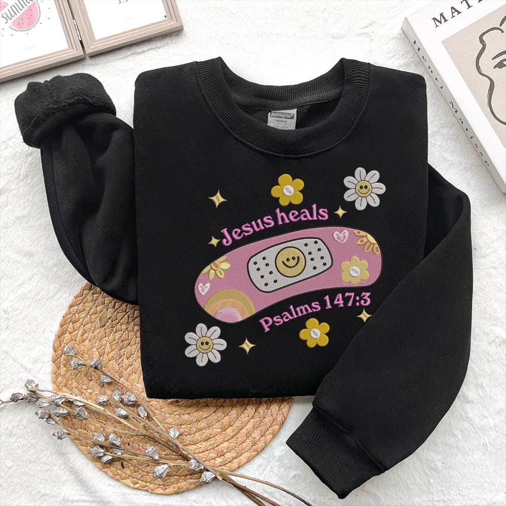 Jesus Heals Embroidery Pattern, Christian PES DST EXP Files - ThredViora