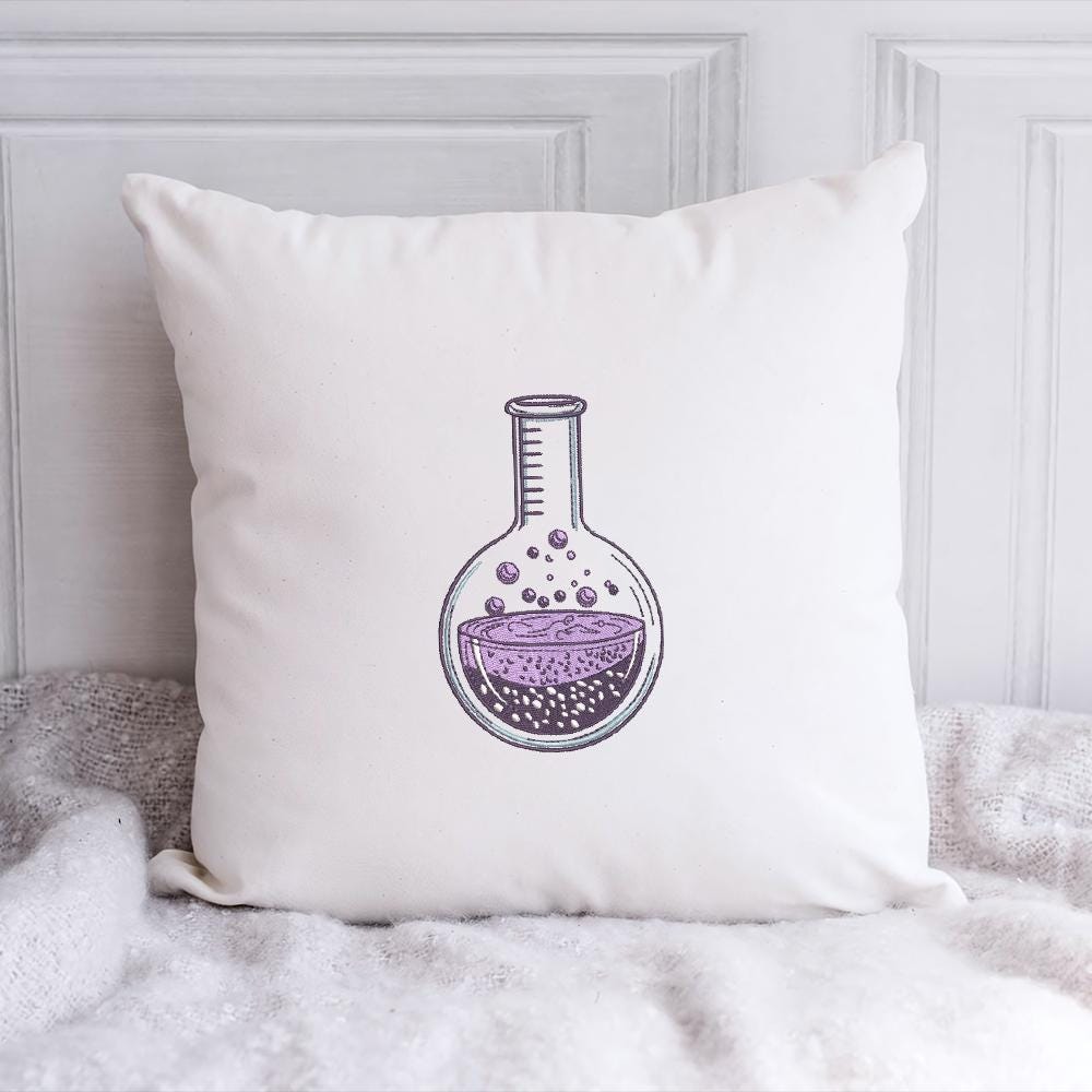 Science Flask Embroidery Design Instant Download