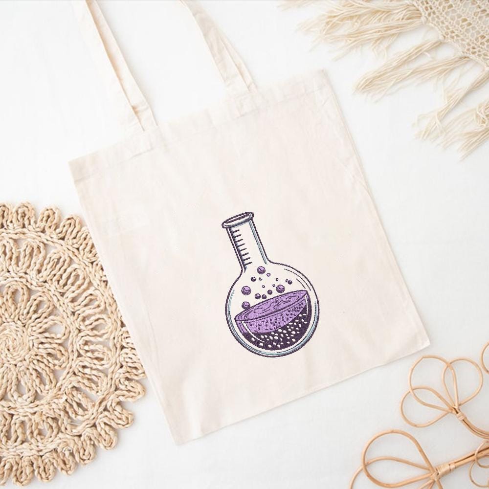 Science Flask Embroidery Design Instant Download