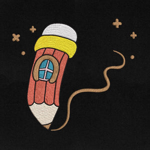 Pencil House Embroidery Pattern Download