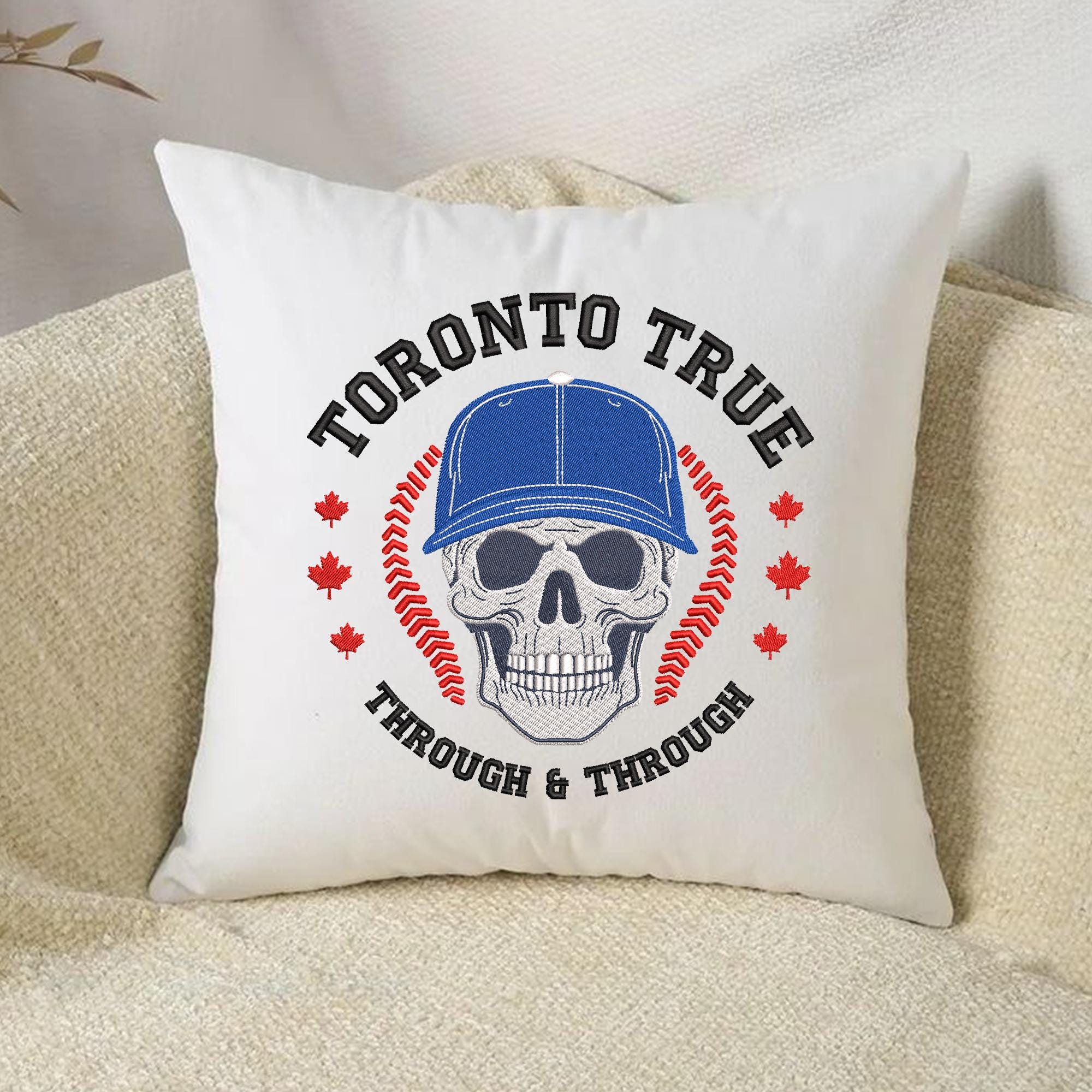 Toronto Baseball Embroidery Design Skull Sports Machine
