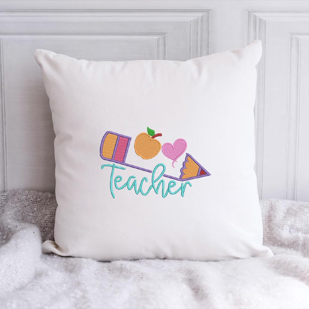 Pencil Banner Embroidery Design Pattern