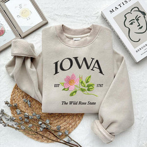 Iowa Flower Wild Rose Embroidery Design File