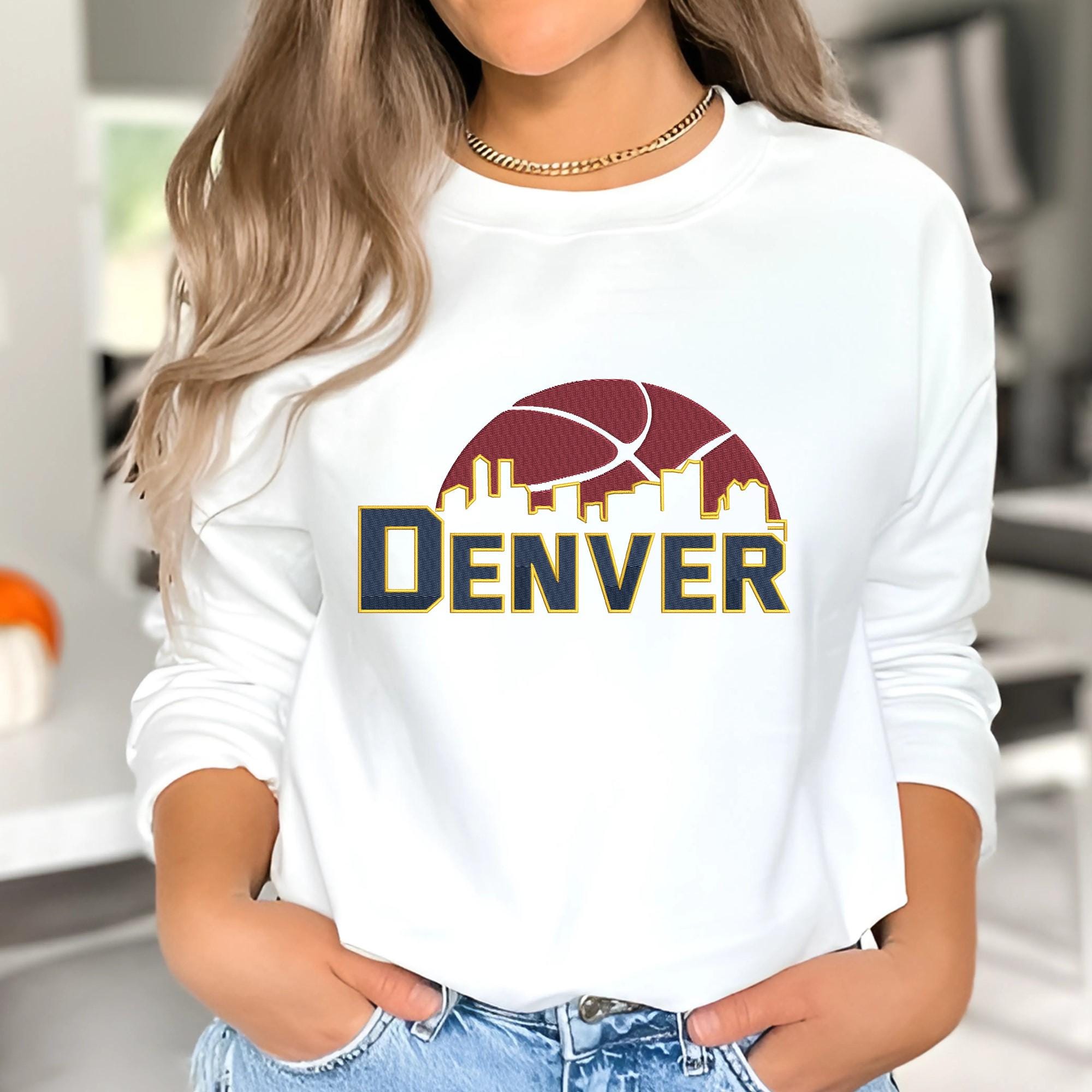 Denver Basketball Embroidery Design Team Machine File