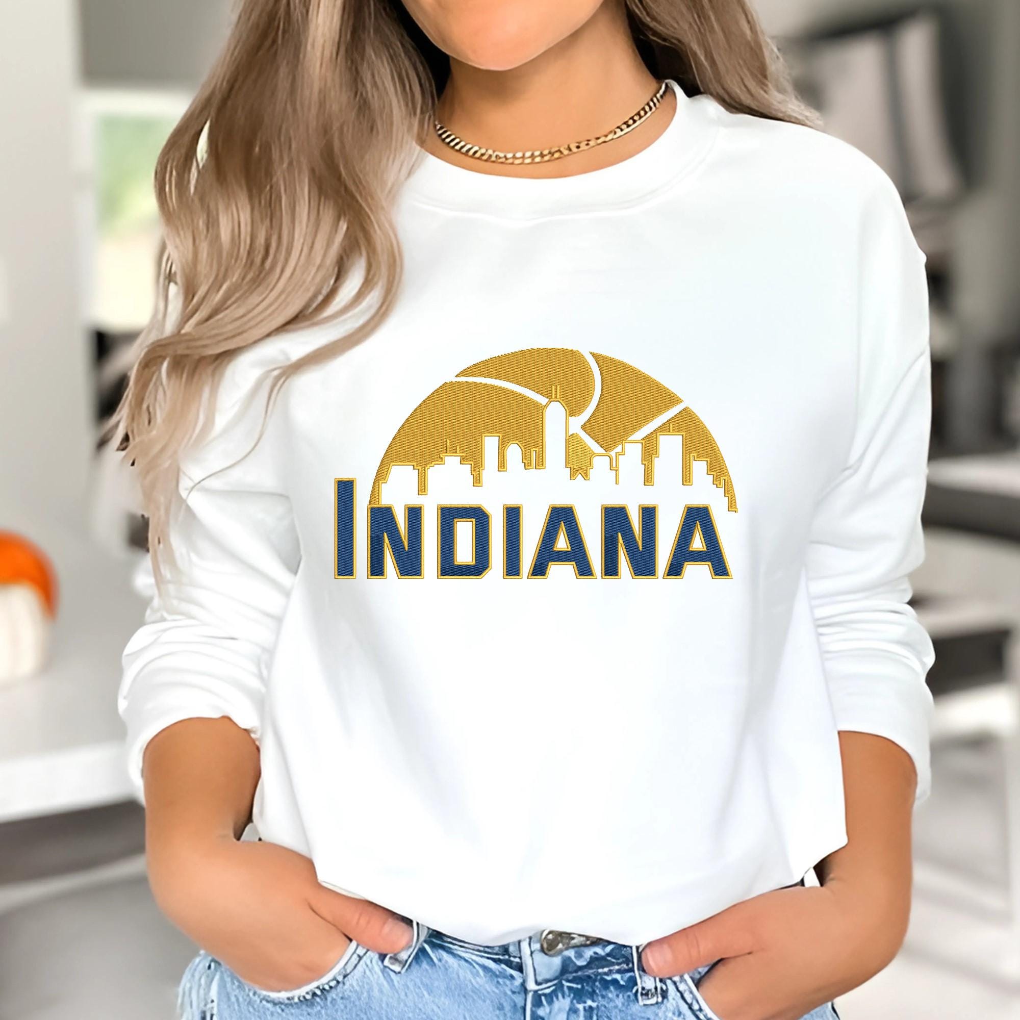 Indiana Basketball Embroidery Design Team Machine File