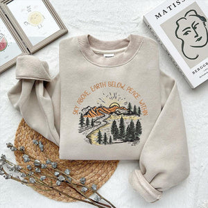 Embroidery Design Hiking Mountain Nature Adventure
