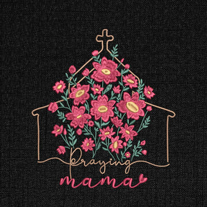 Praying Mama Christian Embroidery Design - PES DST EXP JEF VP3 - ThredViora