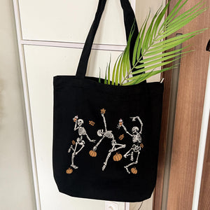 Halloween Skeleton Embroidery Design Spooky Season File