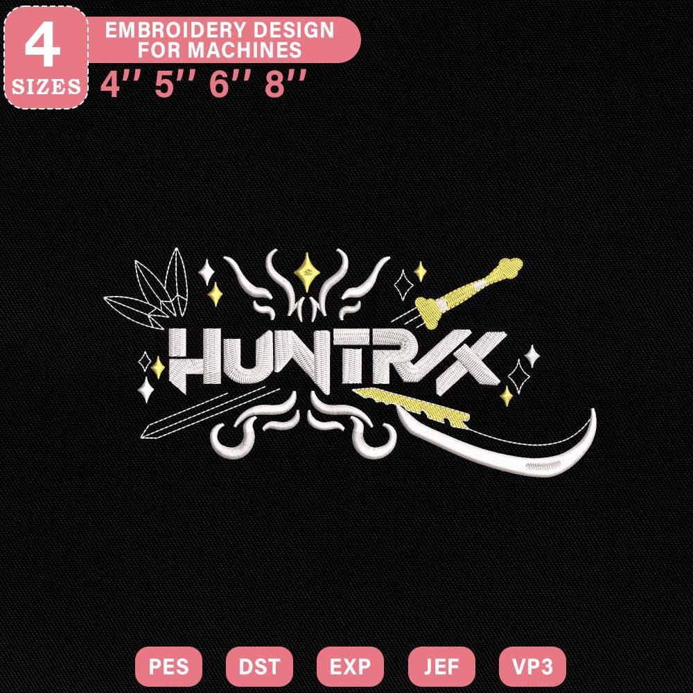Kpop Demon Hunters Embroidery Pattern Design
