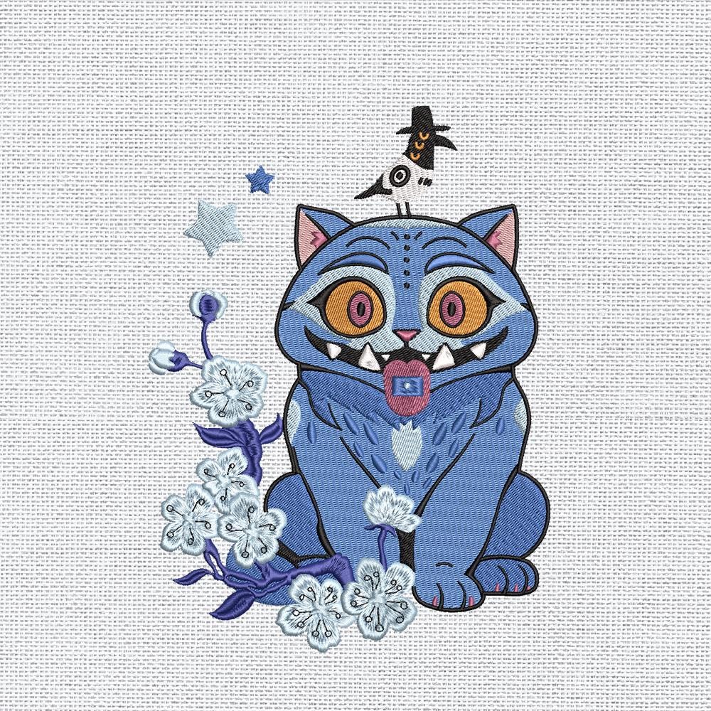 Tiger Bird Embroidery Pattern File