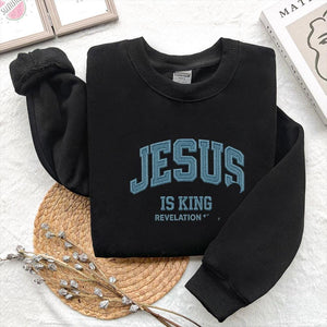 Jesus Is King Embroidery Pattern - PES DST EXP JEF VP3 - ThredViora