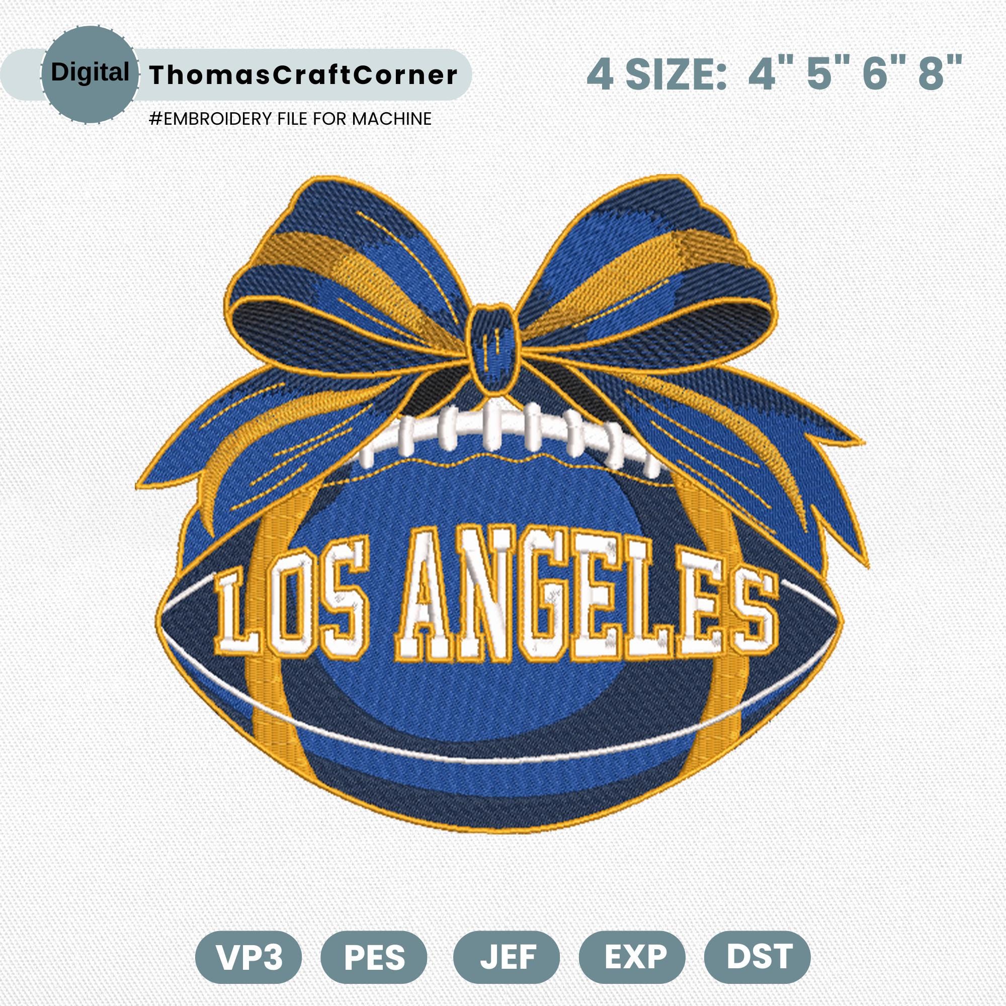 Los Angeles Football Embroidery Design Sports Logo Machine File