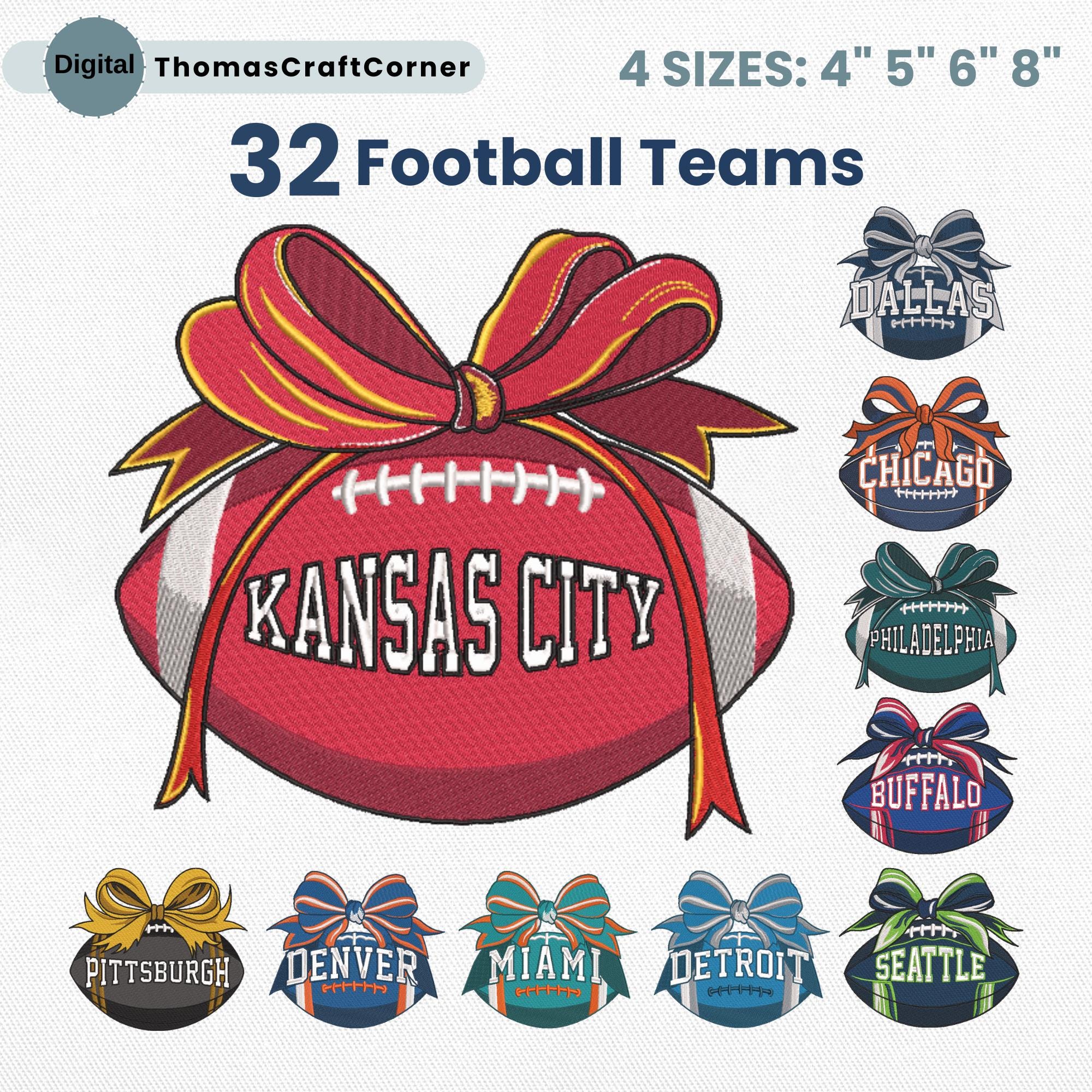 American Football Embroidery Design Sports Logo Machine File